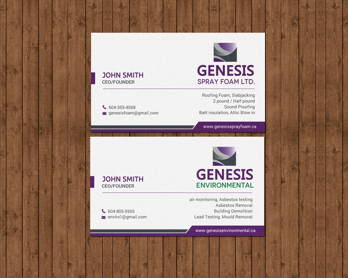 Business Card Design by chandrayaan.creative for Genesis  | Design #17878978