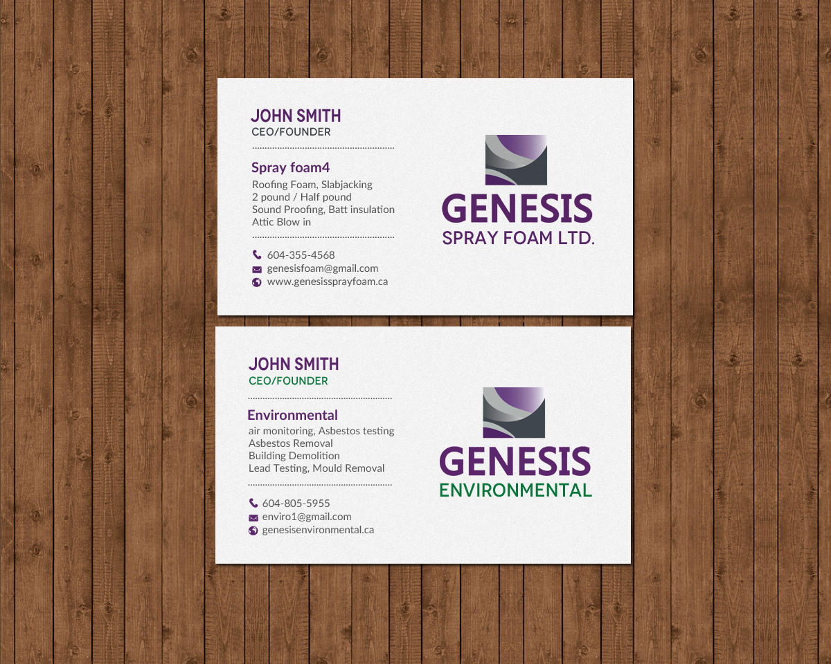 Business Card Design by chandrayaan.creative for Genesis  | Design #17878979