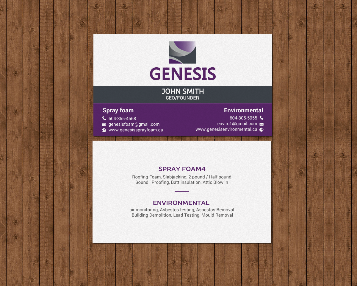 Business Card Design by chandrayaan.creative for Genesis  | Design #17878981