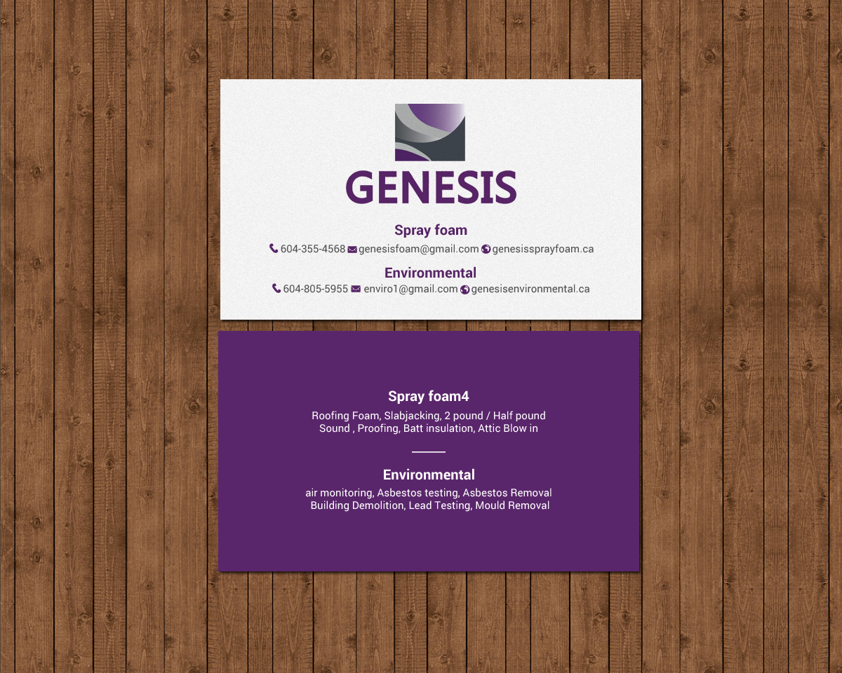 Business Card Design by chandrayaan.creative for Genesis  | Design #17879007