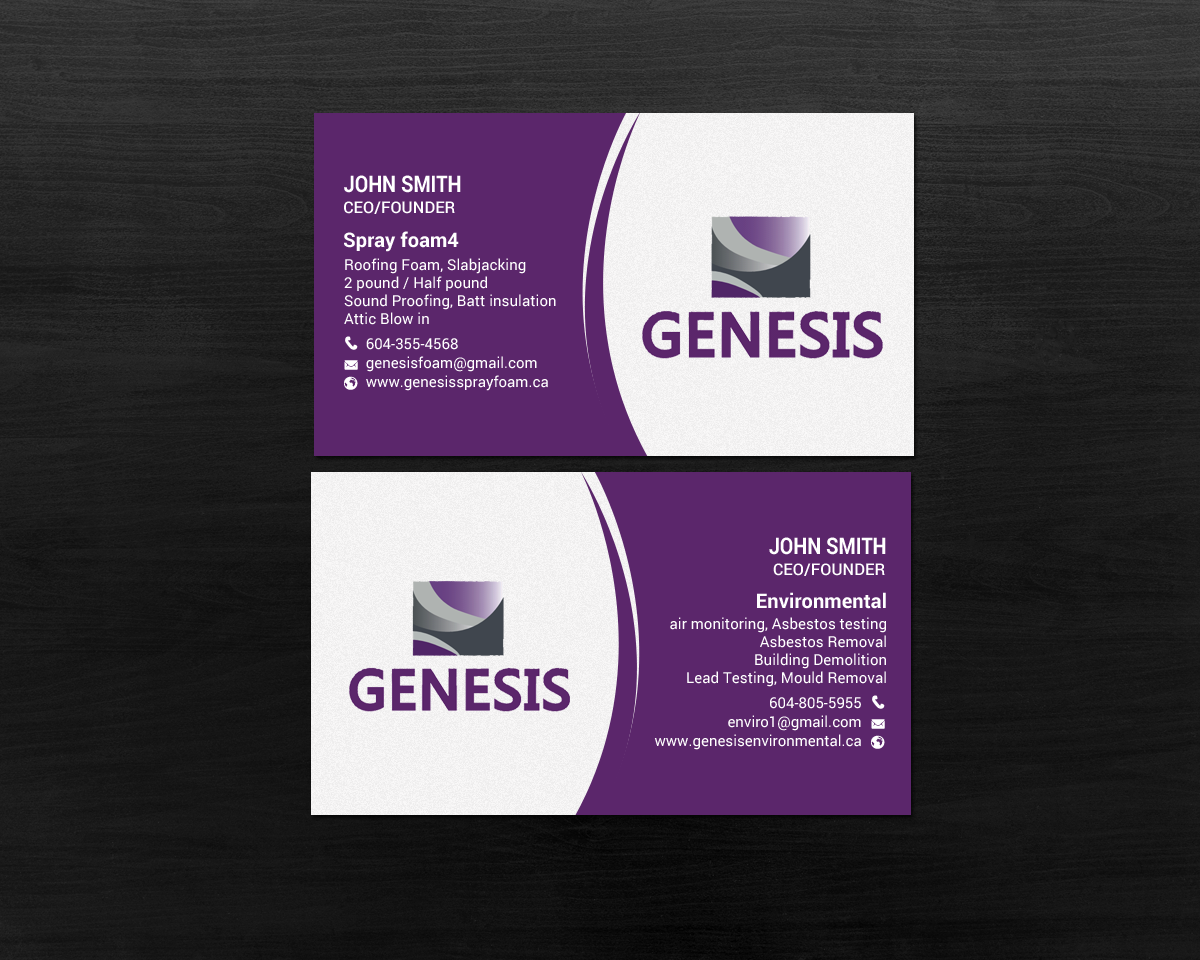 Business Card Design by chandrayaan.creative for Genesis  | Design #17879078
