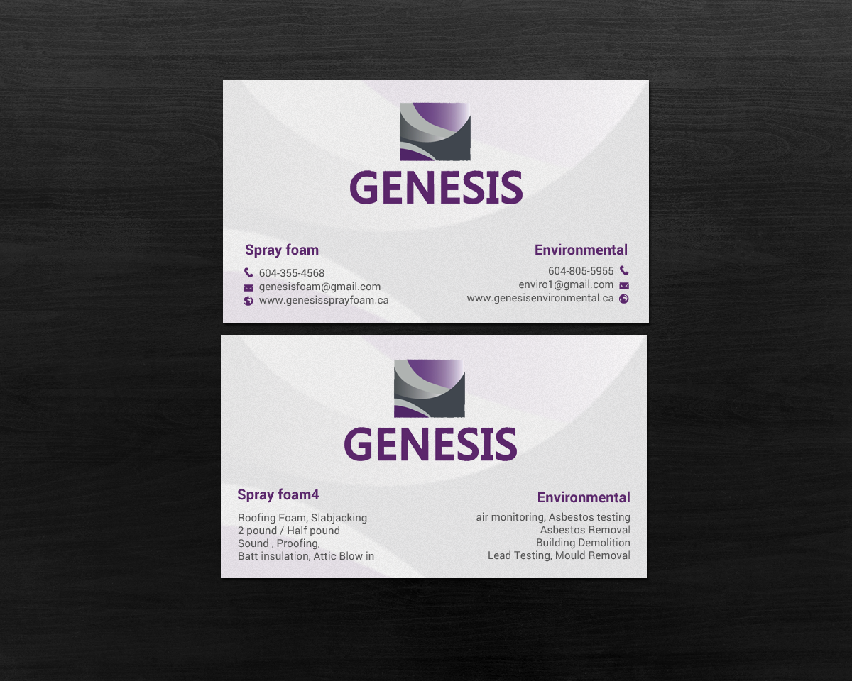 Business Card Design by chandrayaan.creative for Genesis  | Design #17879079