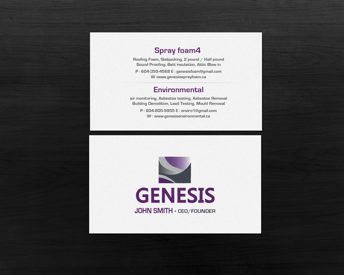 Business Card Design by chandrayaan.creative for Genesis  | Design #17879080