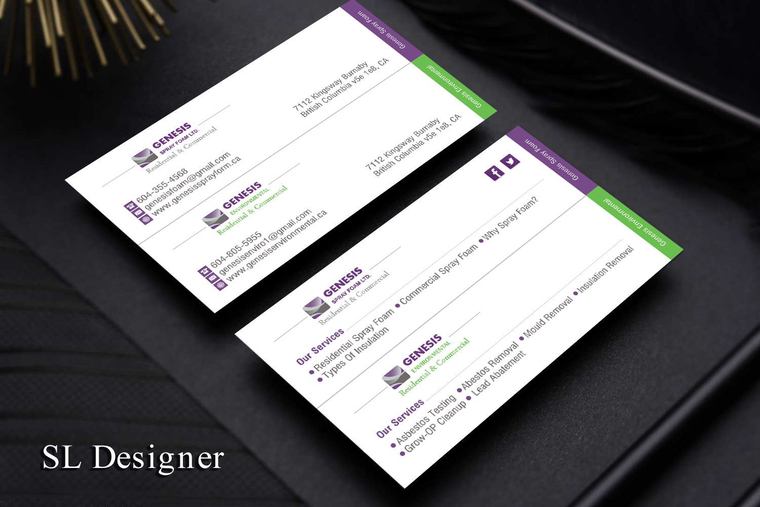 Business Card Design by SL Designer for Genesis  | Design #17869337