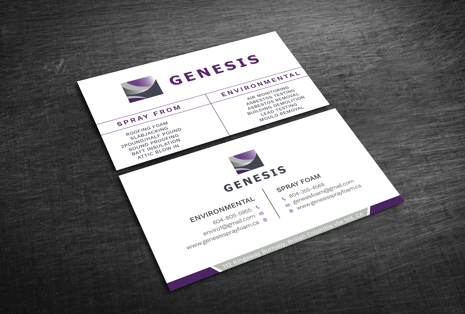 Design de Carte de Visite par Graphic Flame pour Genesis  | Design #17905198