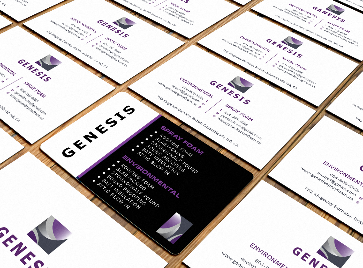 Business Card Design by Graphic Flame for Genesis  | Design #17905200