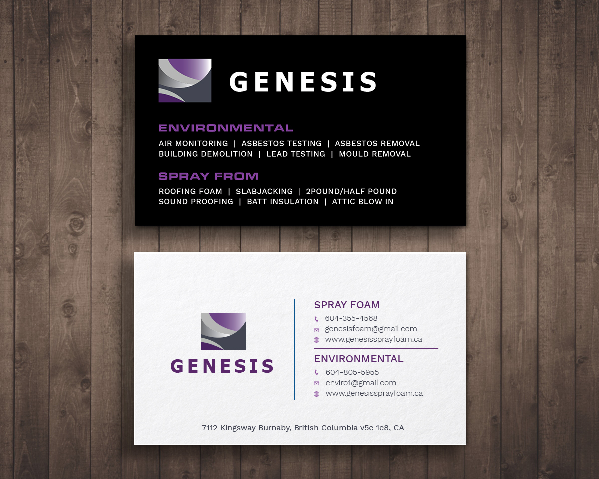 Business Card Design by Graphic Flame for Genesis  | Design #17905217