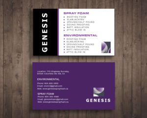 Visitenkarten-Design von Graphic Flame für Genesis  | Design: #17905219
