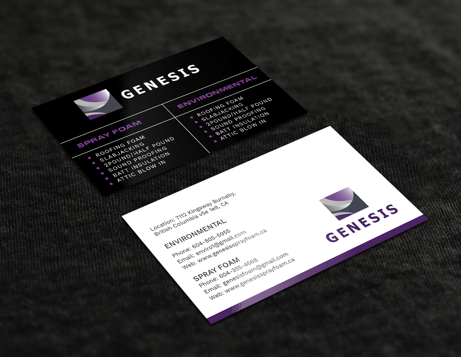 Business Card Design by Graphic Flame for Genesis  | Design #17905220