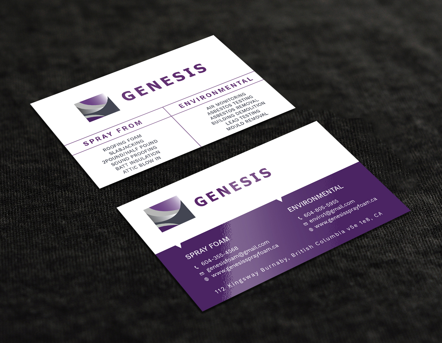 Design de Carte de Visite par Graphic Flame pour Genesis  | Design #17905238