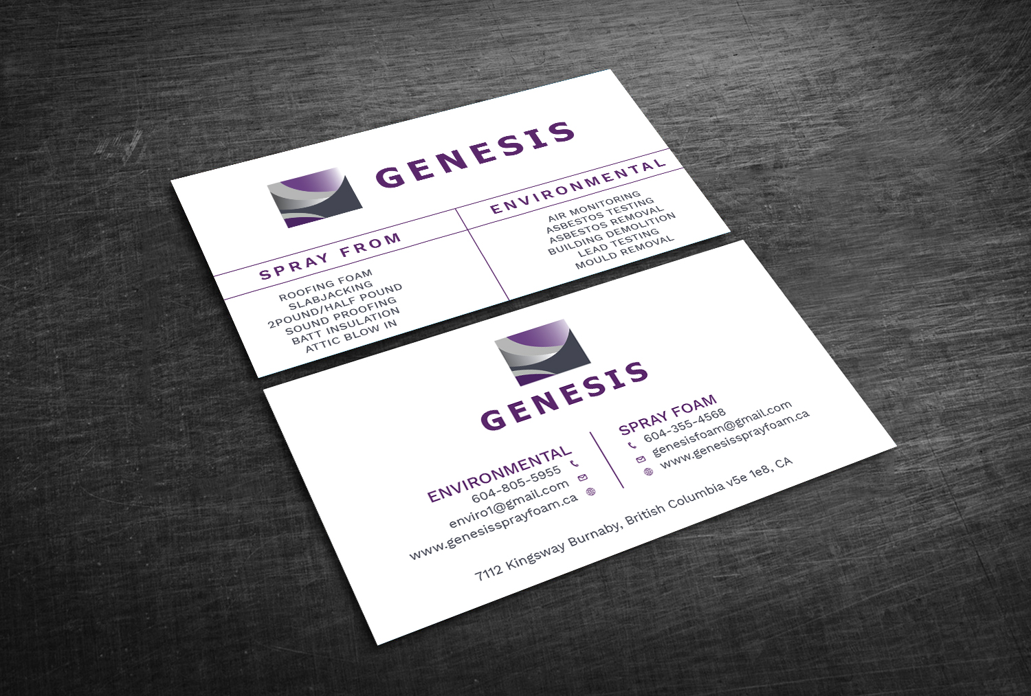 Design de Carte de Visite par Graphic Flame pour Genesis  | Design #17905266