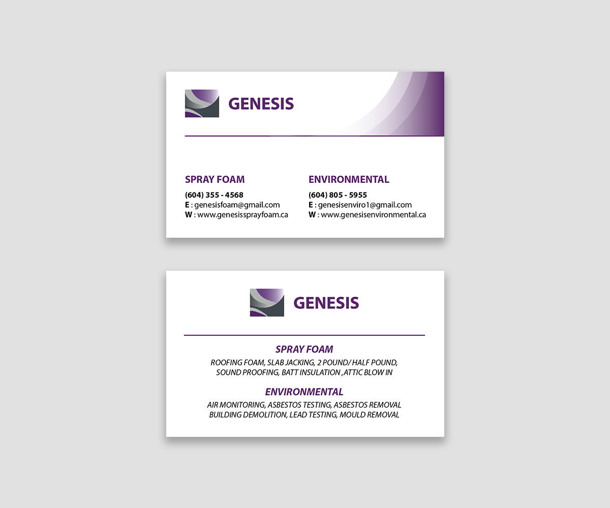 Business Card Design by trungkien20 for Genesis  | Design #17906835
