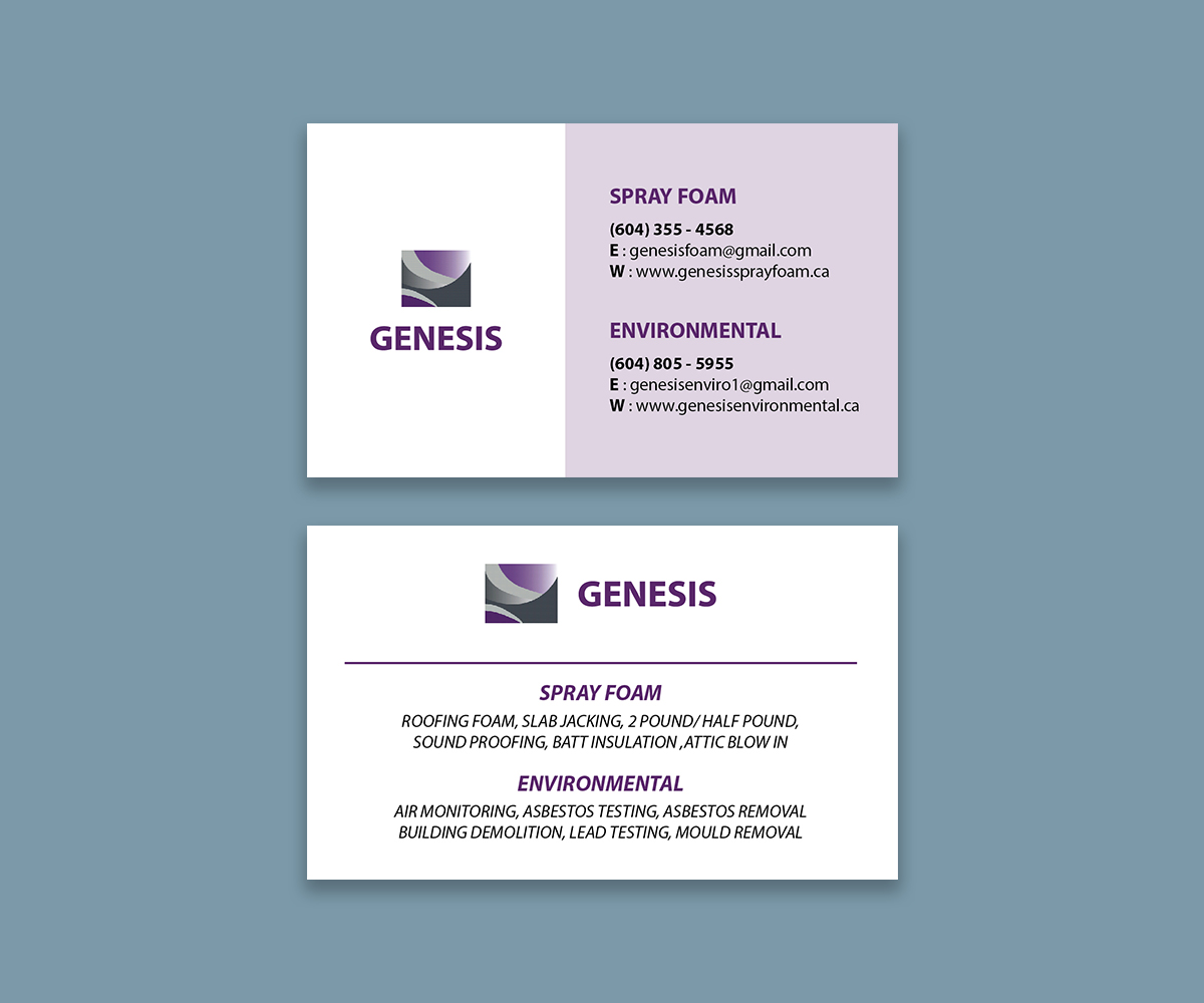 Visitenkarten-Design von trungkien20 für Genesis  | Design #17915970