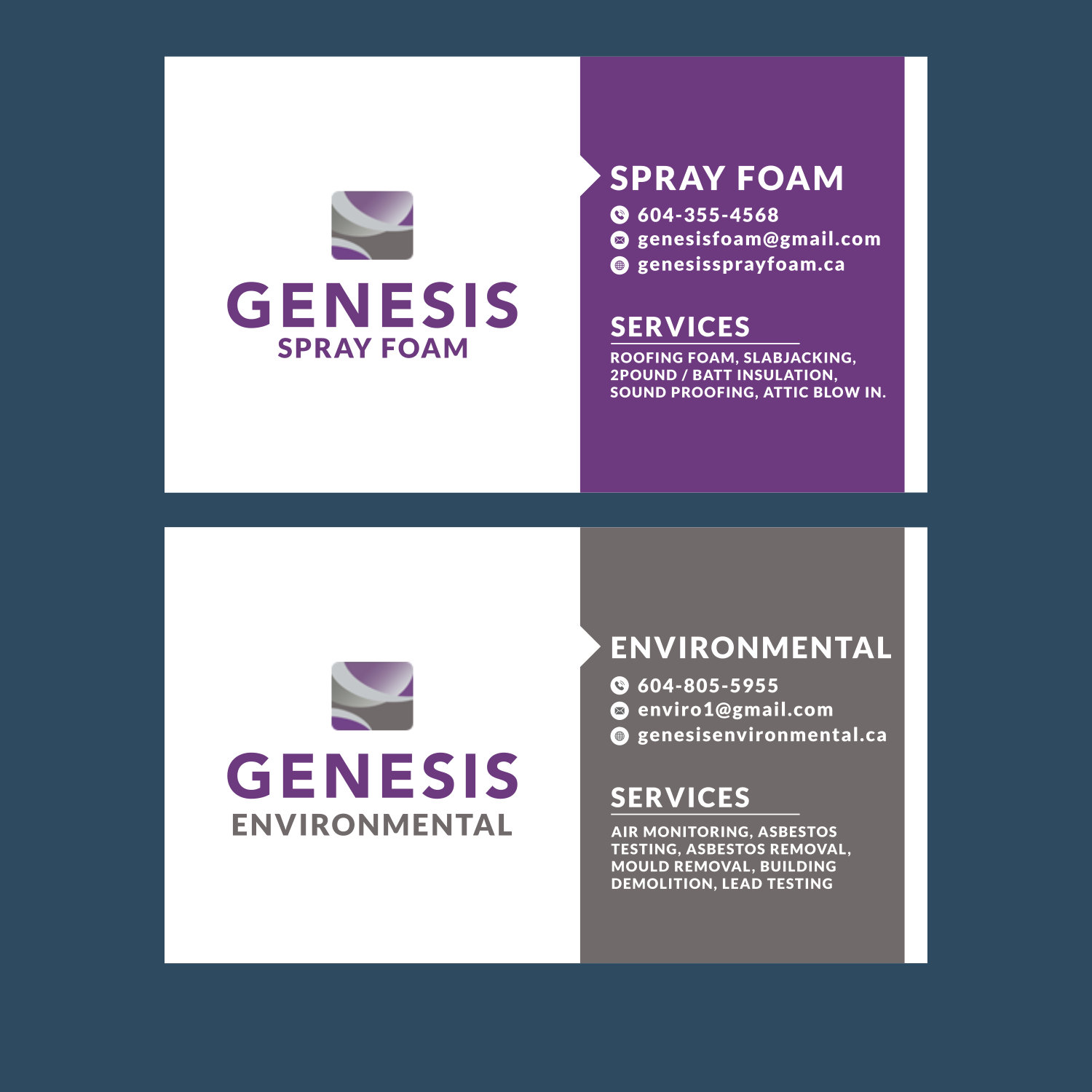 Business Card Design by Rose Design for Genesis  | Design #17930689