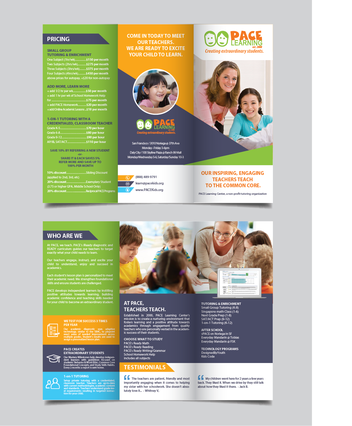 Flyer Design by alex989 for PACE Learning Center | Design #17860752