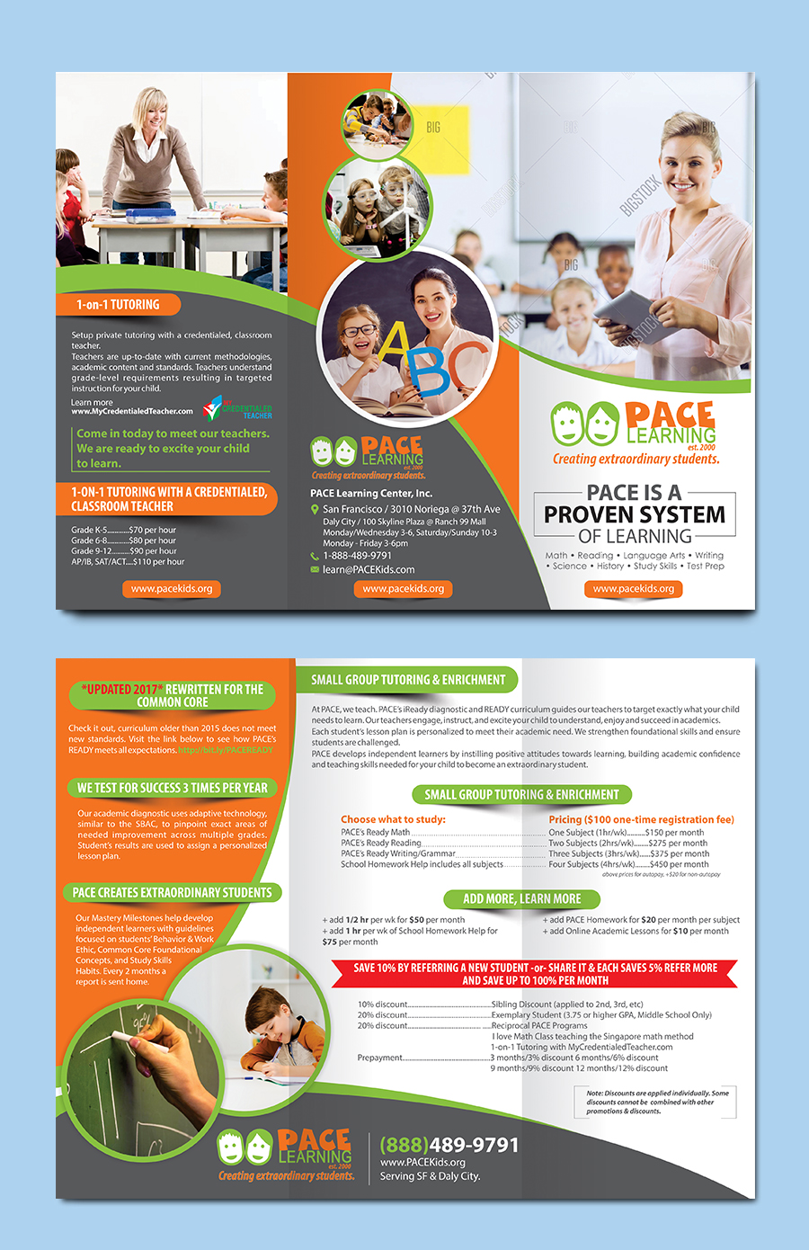 Flyer Design by ESolz Technologies for PACE Learning Center | Design: #18166295