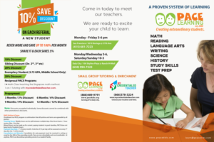 Flyer Design by ArunkumarGudivada for PACE Learning Center | Design: #17819413