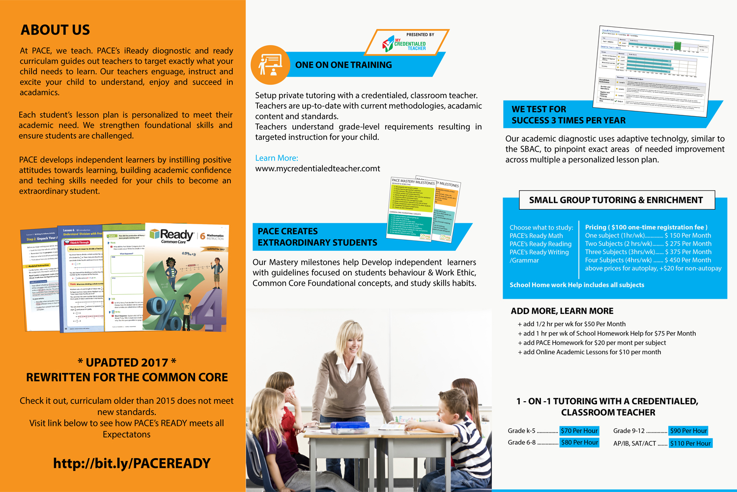 Flyer Design by ArunkumarGudivada for PACE Learning Center | Design #17819414