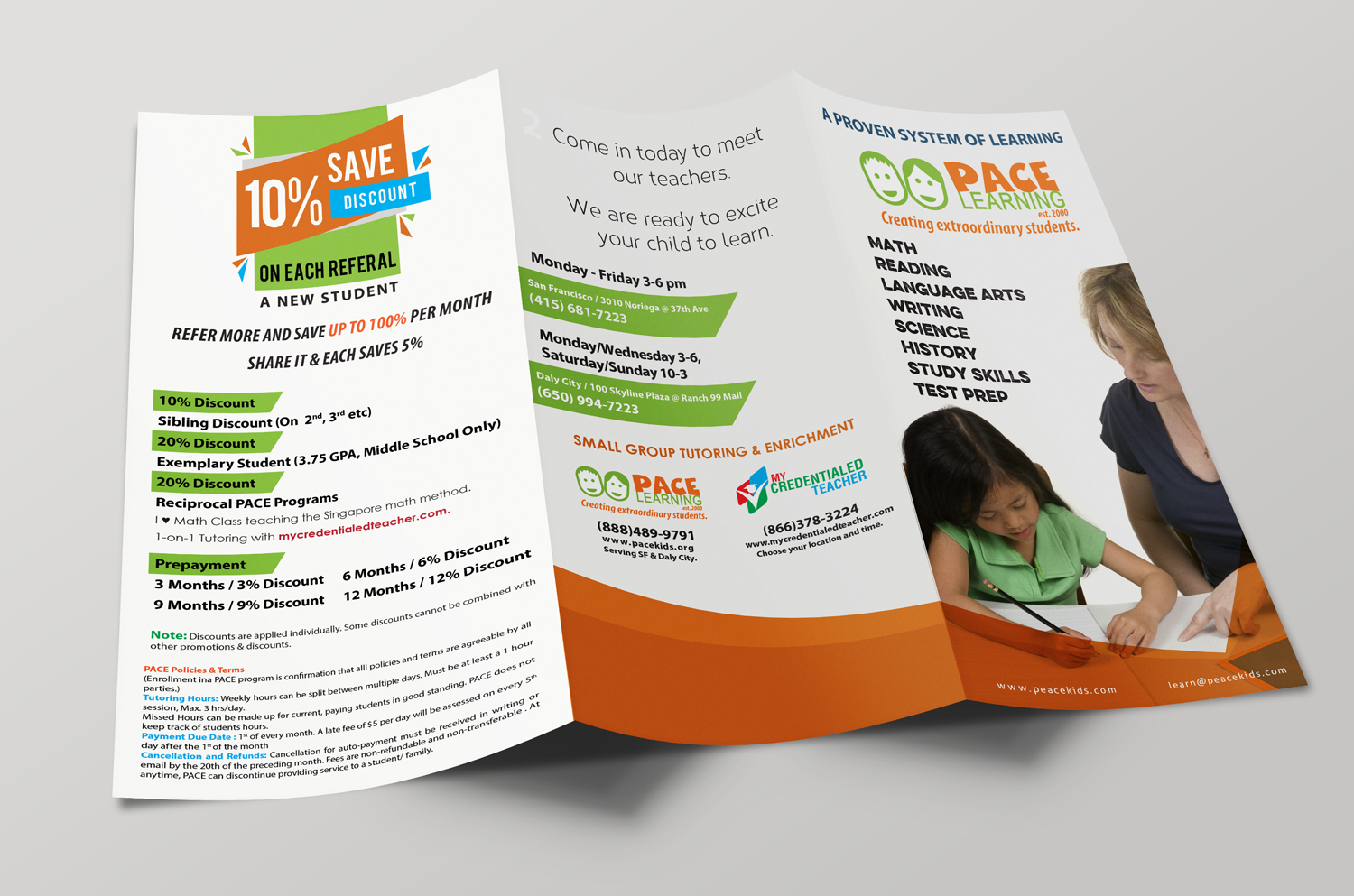 Flyer Design by ArunkumarGudivada for PACE Learning Center | Design #17819415