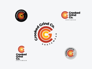 Crooked Grind Co. Skatewear | Logo Design by mldtrvs