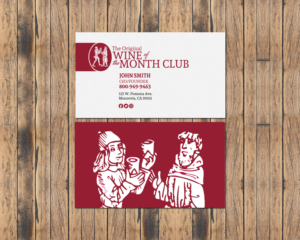 WIne of the Month Club Business Card design | Design de Carte de Visite par chandrayaan.creative