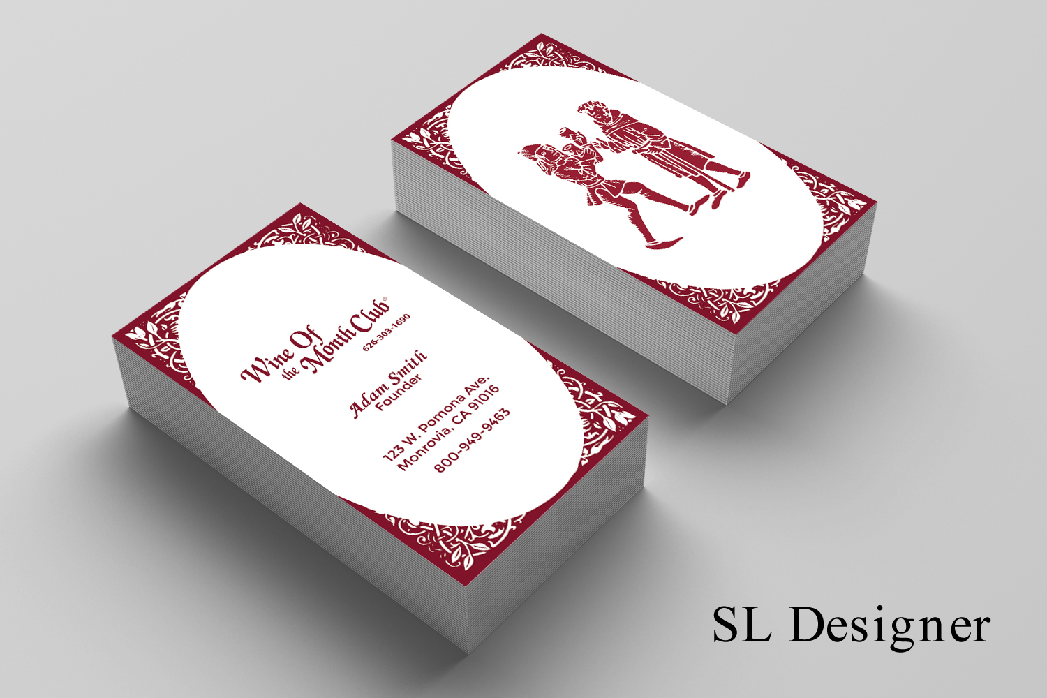 Business Card Design by SL Designer for Wine of the Month Club | Design #17793360