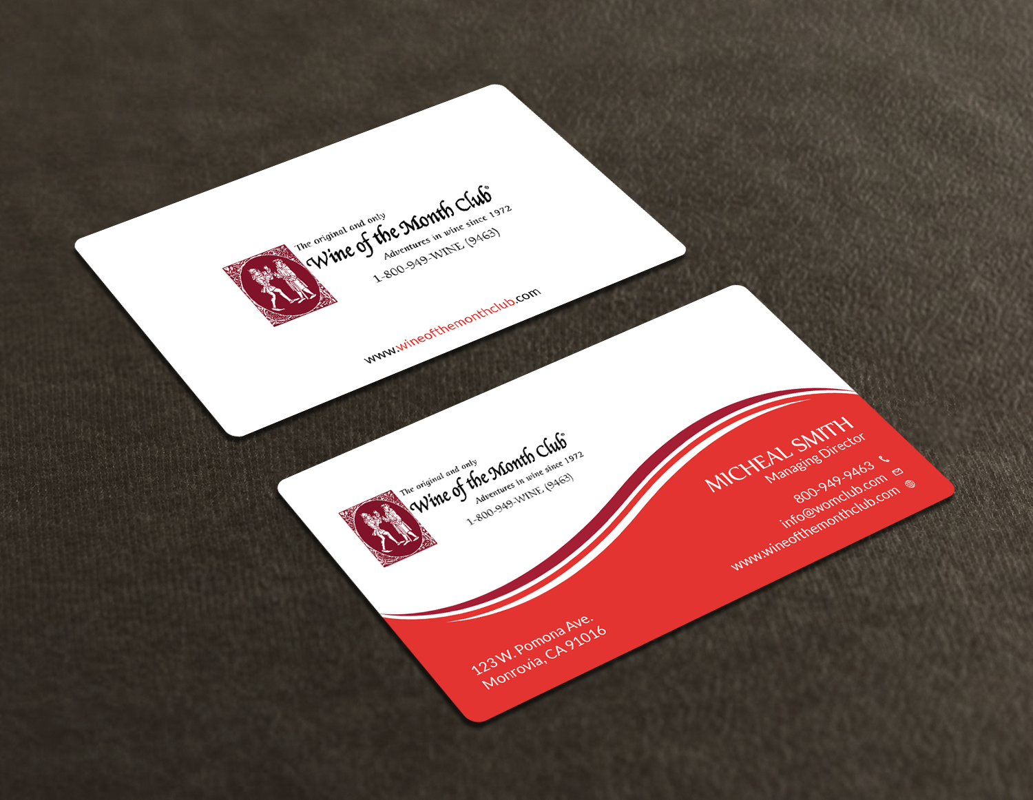 Business Card Design by Tripti Ranjan Gain for Wine of the Month Club | Design #17824209