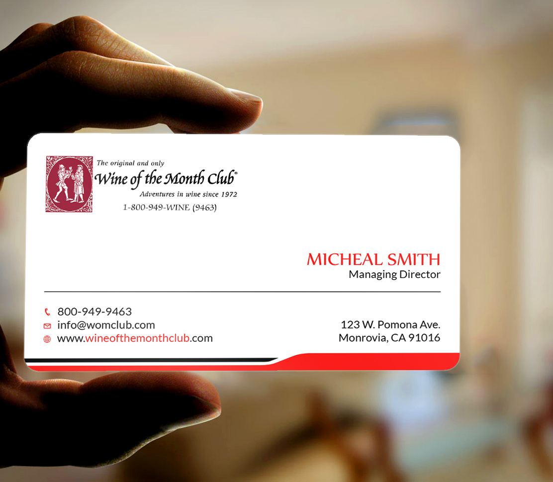 Business Card Design by Tripti Ranjan Gain for Wine of the Month Club | Design #17824230