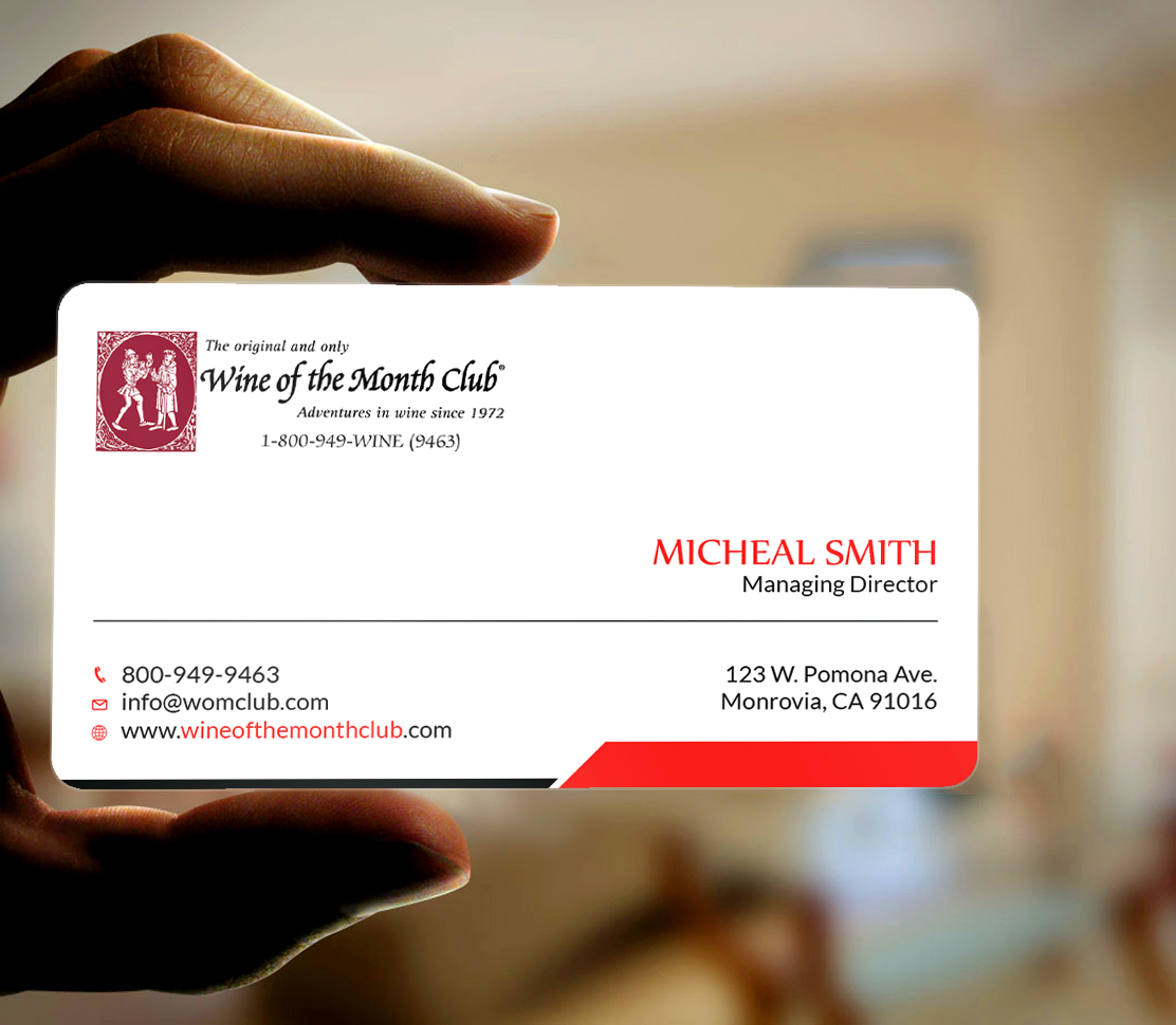 Business Card Design by Tripti Ranjan Gain for Wine of the Month Club | Design #17824233