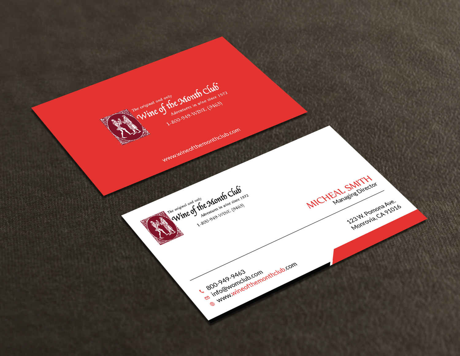 Business Card Design by Tripti Ranjan Gain for Wine of the Month Club | Design #17824234