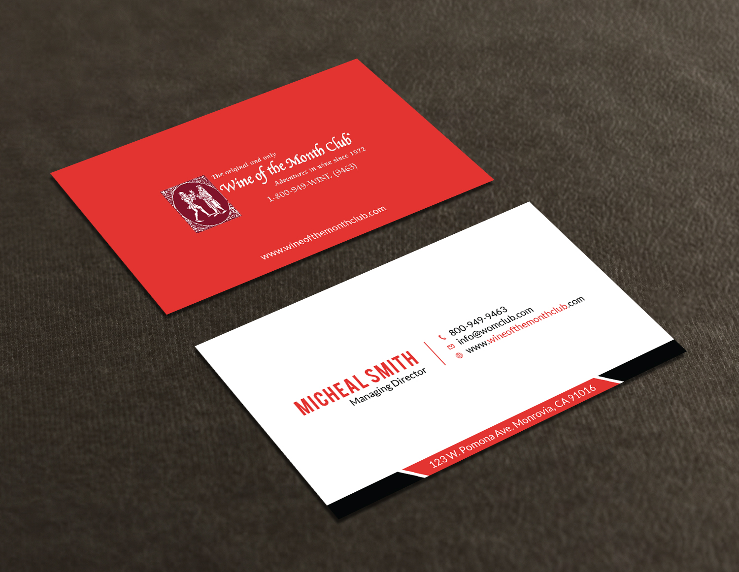 Business Card Design by Tripti Ranjan Gain for Wine of the Month Club | Design #17824235