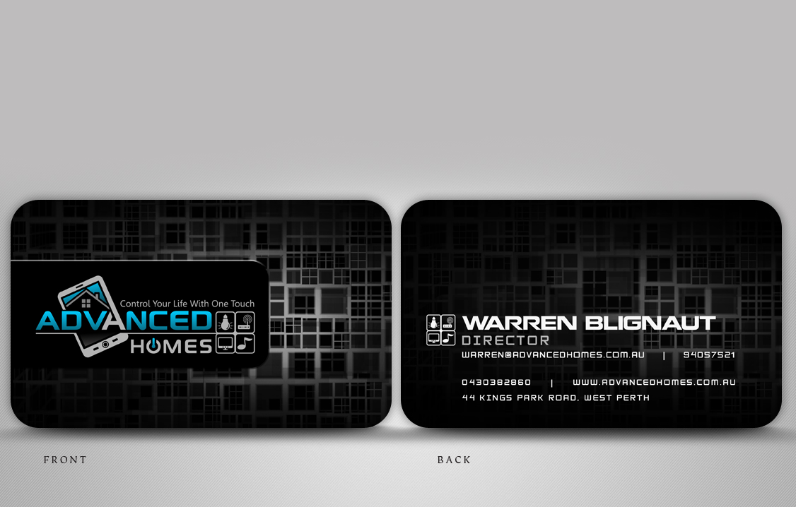 Diseño de Tarjeta de Presentación por disign para Advanced Homes Pty Ltd | Diseño #645814