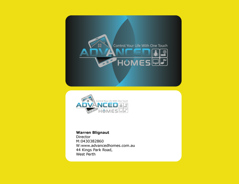 Business Card Design by Hexatechbd for Advanced Homes Pty Ltd | Design #639114