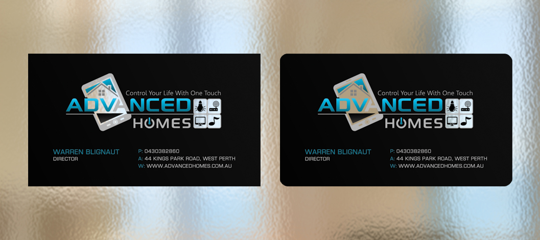 Diseño de Tarjeta de Presentación por diRtY.EMM para Advanced Homes Pty Ltd | Diseño #644115