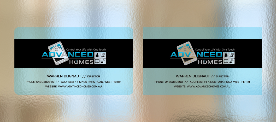 Diseño de Tarjeta de Presentación por diRtY.EMM para Advanced Homes Pty Ltd | Diseño #645793