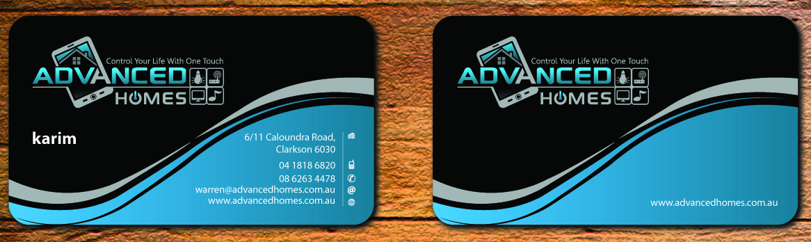 Business Card Design by Sbss for Advanced Homes Pty Ltd | Design #681844
