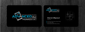 Business Card Design by Atvento Graphics for Advanced Homes Pty Ltd | Design: #656820