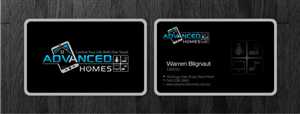 Business Card Design by Atvento Graphics for Advanced Homes Pty Ltd | Design: #656824