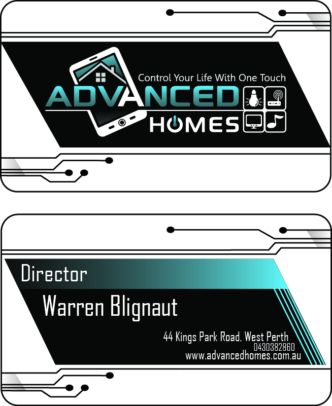 Business Card Design by mie for Advanced Homes Pty Ltd | Design #641767