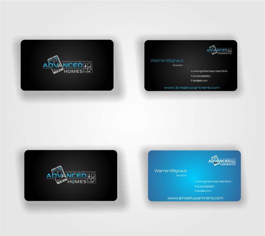 Visitenkarten-Design von Naavyd für Advanced Homes Pty Ltd | Design #642093