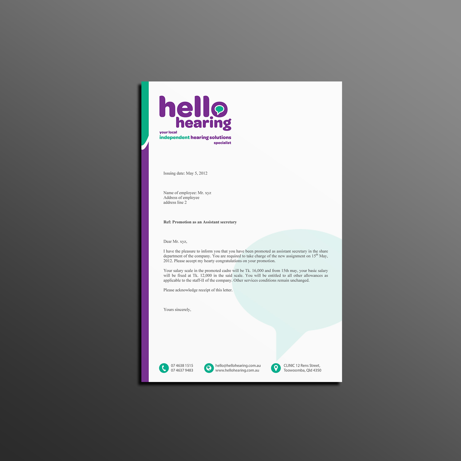 Letterhead Design by Creations Box 2015 for this project | Design #17804681