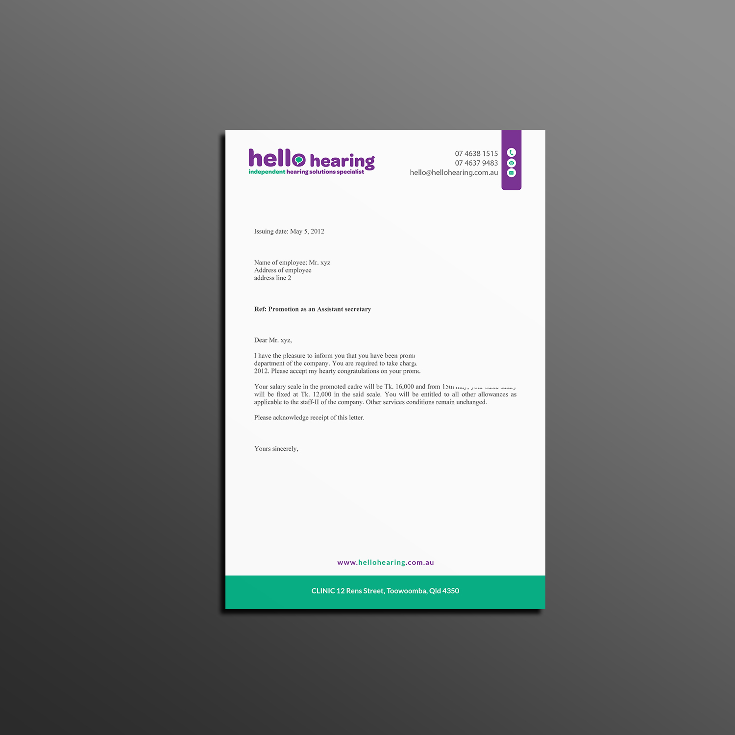 Letterhead Design by Creations Box 2015 for this project | Design #17804683