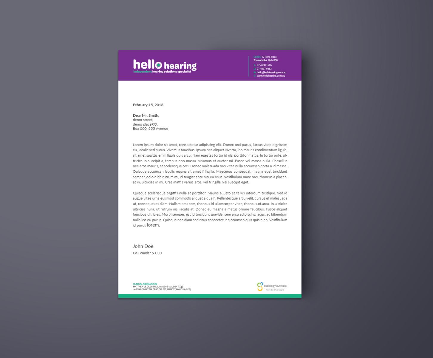 Letterhead Design by Right_D for this project | Design #17795801