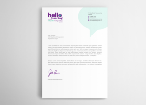 Hello Hearing Letterhead redesign project | Briefkopf-Design von mdreyad