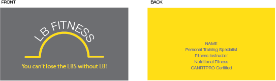 Business Card Design by jioba for LB Fitness | Design #2760288