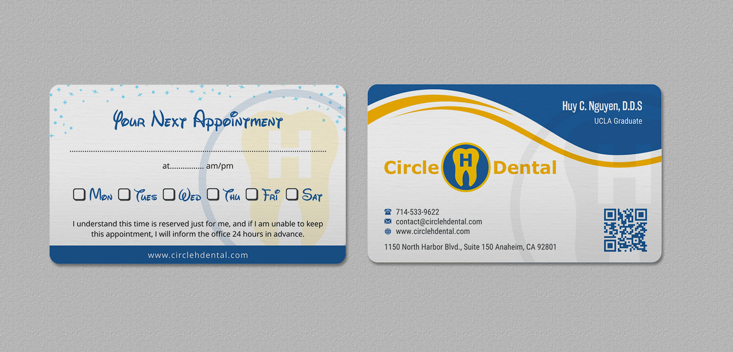 Diseño de Tarjeta de Presentación por INDIAN_Ashok para Circle H Dental | Diseño #17836405