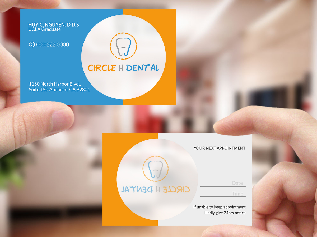 Business Card Design by Creations Box 2015 for Circle H Dental | Design #17821441
