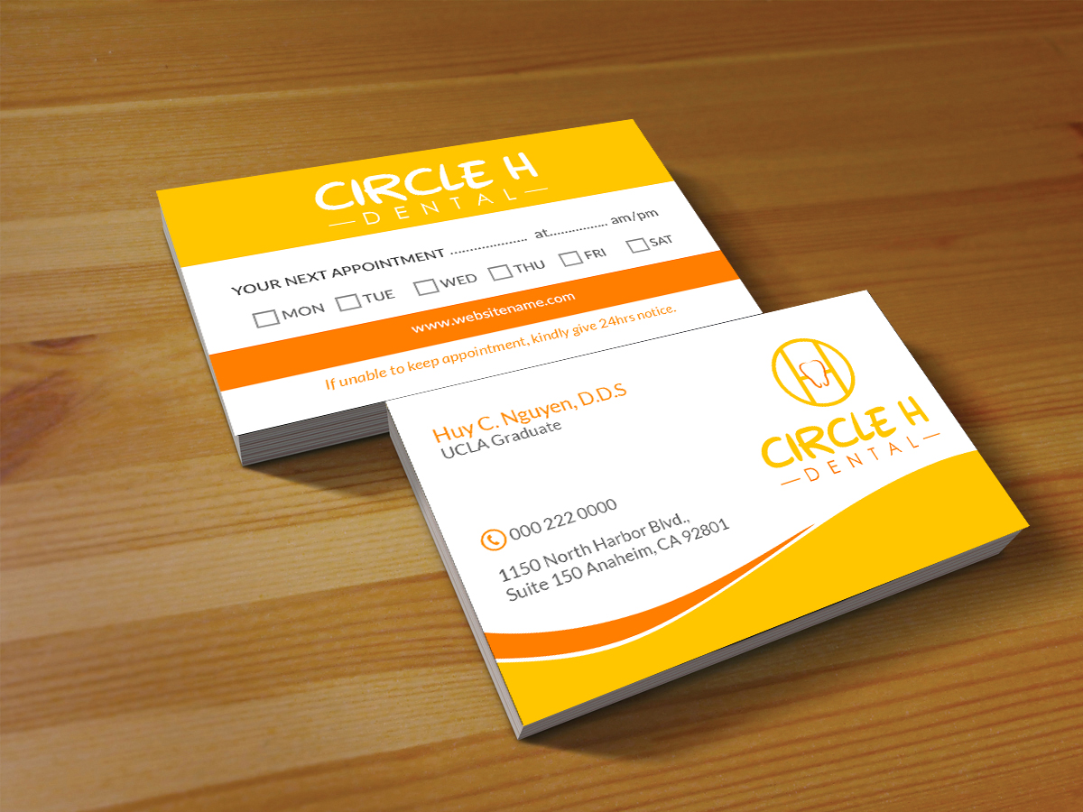Business Card Design by Creations Box 2015 for Circle H Dental | Design #17845060