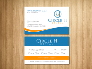 Business Card Design by Creations Box 2015 for Circle H Dental | Design: #17924991