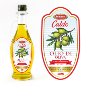 Label for Olive Oil  Bottle BARELLIA